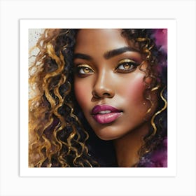 Portrait Of A Black Woman Art Print