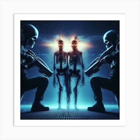 Skeletons In Space Art Print