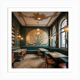 Paris Restaurant Interior Art Print