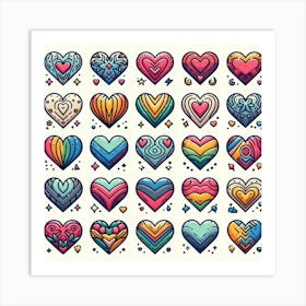 Heart Set Art Print