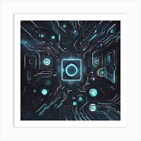 Futuristic Technology Art Print