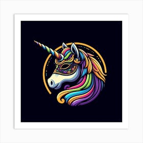 Unicorn Mardi Gras Art Print