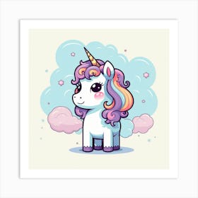 Unicorn In The Clouds 7 Art Print