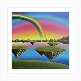 Celestial Dreamscape Harmonies Of Floating Realms Art Print