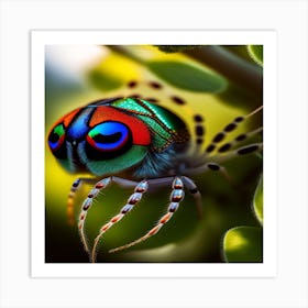 Colorful Spider Art Print