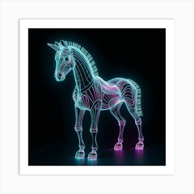 Neon Unicorn Art Print