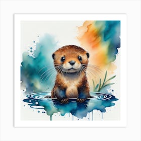 Otter Art Print