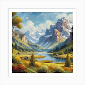 Landscape Painting 4 Art Print