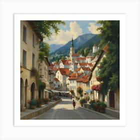 Little Town Italy Art Print