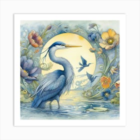 Blue Heron 3 Art Print