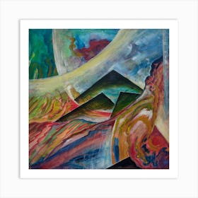 Wall Art, New Earth Sunrise Vibrant Expressions  Art Print