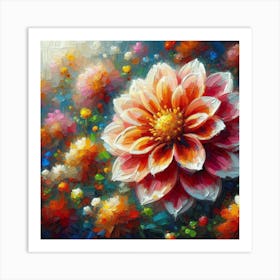 Dahlia Flower Art Print