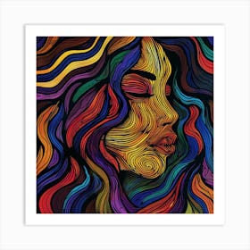 Psychedelic Woman 5 Art Print