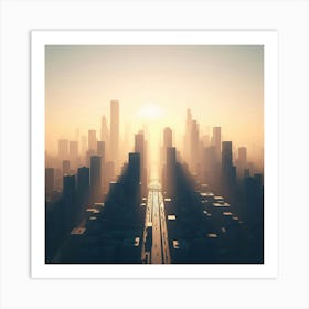 Futuristic Cityscape 1 Art Print