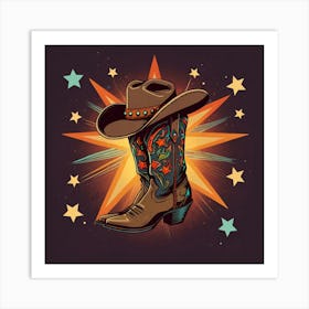 Cowboy Boots Art Print