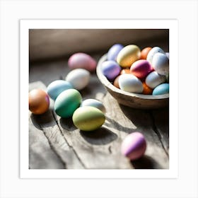 Colorful Easter Eggs Art Print