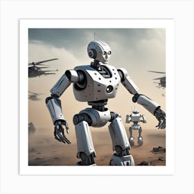 Robots In The Desert 8 Art Print