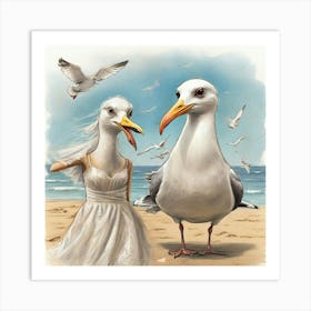 Wedding Birds Art Print