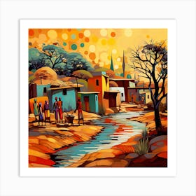 Village Life Art Print