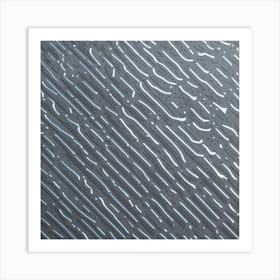 Rain Drops On A Metal Surface Art Print