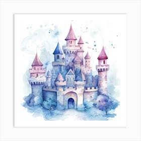 Watercolor Castle 1 Art Print