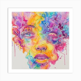 Woman'S Face 15 Art Print