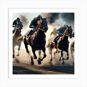 Horse Race 7 Art Print