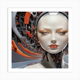 Robot Woman Art Print