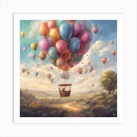 Balloons In The Sky Art Print