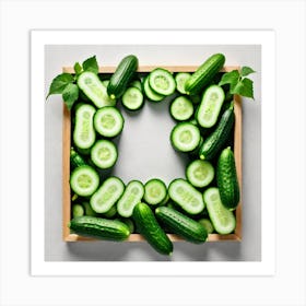 Cucumbers In A Frame 18 Art Print