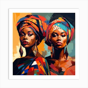 Two African Women 3 Art Print