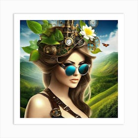 Steampunk Girl 10 Art Print