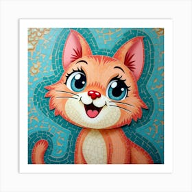 Flux Dev A Vibrant Mosaic Artwork Depicting Kiss Me Cat A Belo 2 Poster