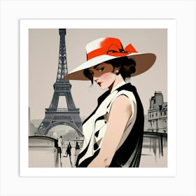 French woman in Paris 4 Art Print