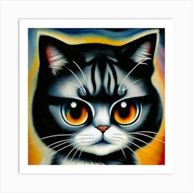 Angry kitty Cat Art Print