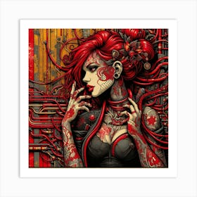 Steampunk Girl 4 Art Print