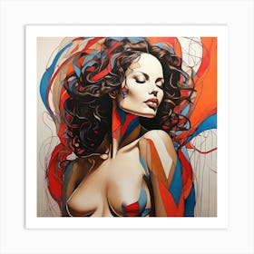 Sexy Woman Abstract Woman Art Print