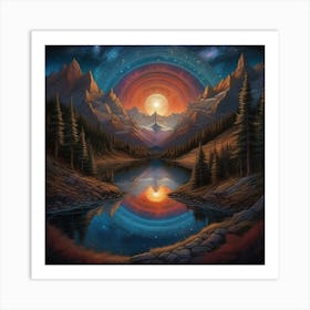 Moon And The Stars Art Print