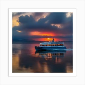 Sunset On The Water 4 Art Print