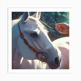 White Horse Art Print