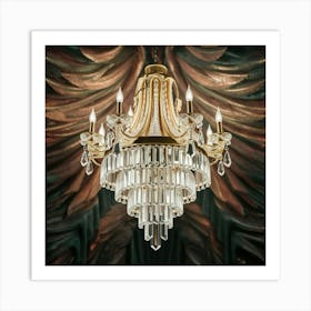 Chandelier With Crystals 4 Art Print