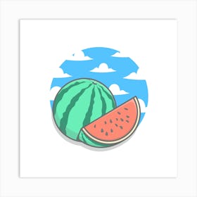 Watermelon Fruit Food Healthy Art Print