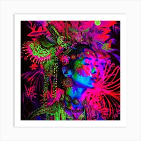 Neon Girl 6 Art Print