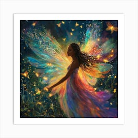 Fairy In The Night Art Print