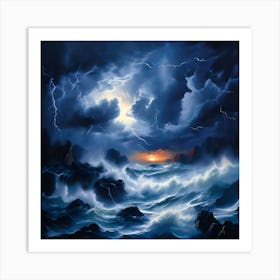 Stormy Seas 1 Art Print