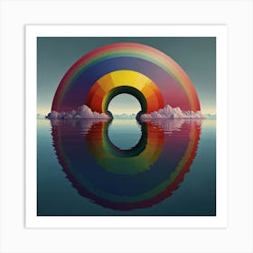 Default Double Upside Down Rainbow Art Print 1 Art Print