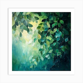 Green Leaves 1 Art Print