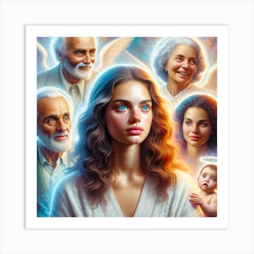 Angels In The Sky Art Print