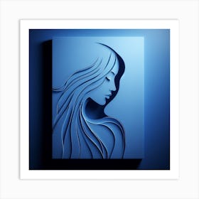 Silhouette a woman 5 Art Print