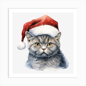 Santa Cat 23 Art Print